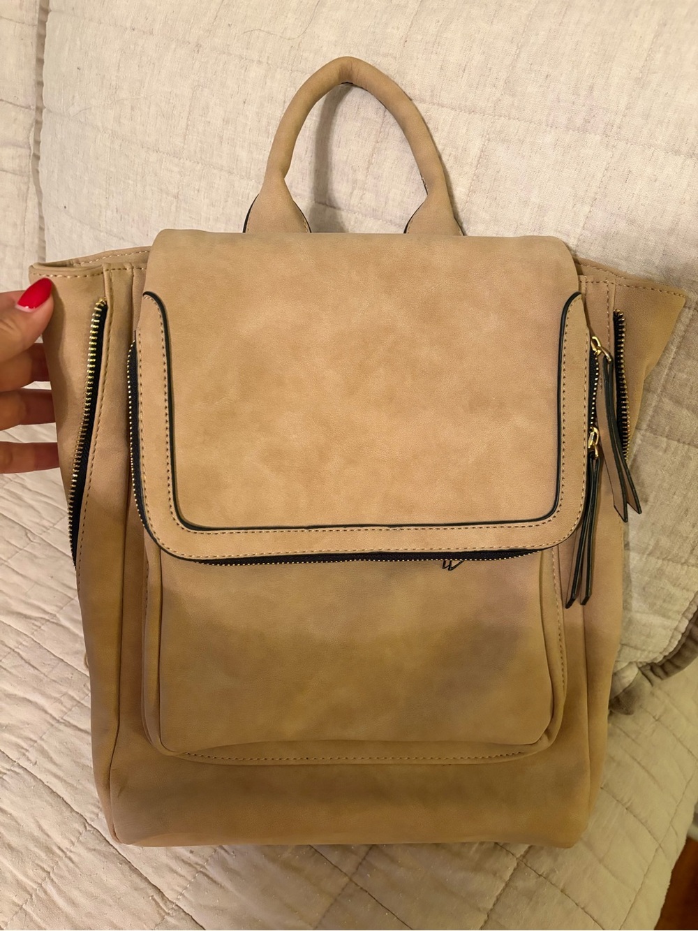 Neutral Tan Women's Backpack Purse - Versatile Everyday Bag